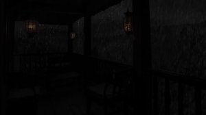 🌧️ Звуки дождя и темный балкон - закрой глаза и засыпай. Белый шум ASMR