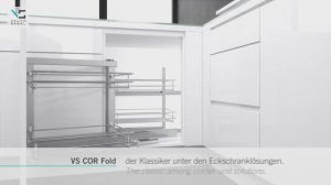 Установка системы для угловых шкафов VS COR Fold