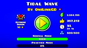 Я ПРОШЁЛ TIDAL WAVE! В ИГРЕ GEOMETRY DASH! 😨