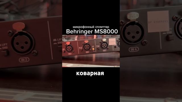 Микрофонный сплиттер Behringer MS8000.  Как подключить один микрофон к двум пультам одновременно.