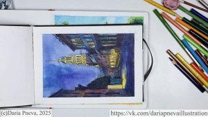 Как нарисовать город в разных состояниях - закат, ночь, парк, панорама и т.д.