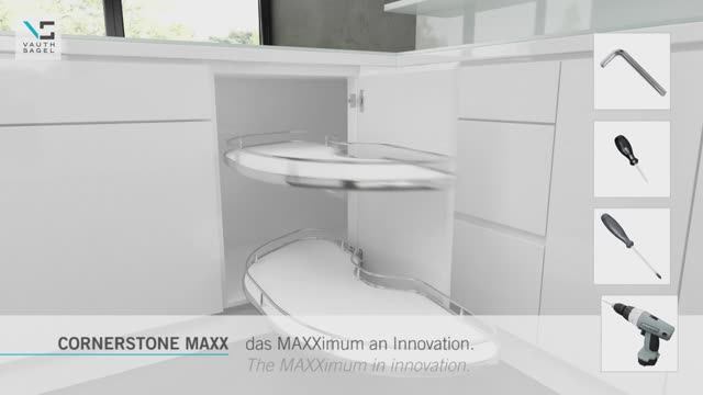 Установка системы в угловой шкаф VS CORNERSTONE MAXX