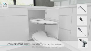 Установка системы в угловой шкаф VS CORNERSTONE MAXX