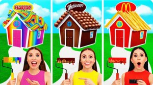 Домики Одного Цвета Сладости vs Шоколад vs Фастфуд