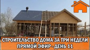Строительство дома за 3 недели, прямой эфир. День 11-ый.