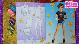 Одеваем бумажную куклу. Журнал бумажных кукол.