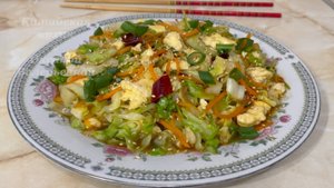 Капуста с яйцом по-китайски. Яичница с капустой. Китайская кухня с Оксаной Валерьевной.