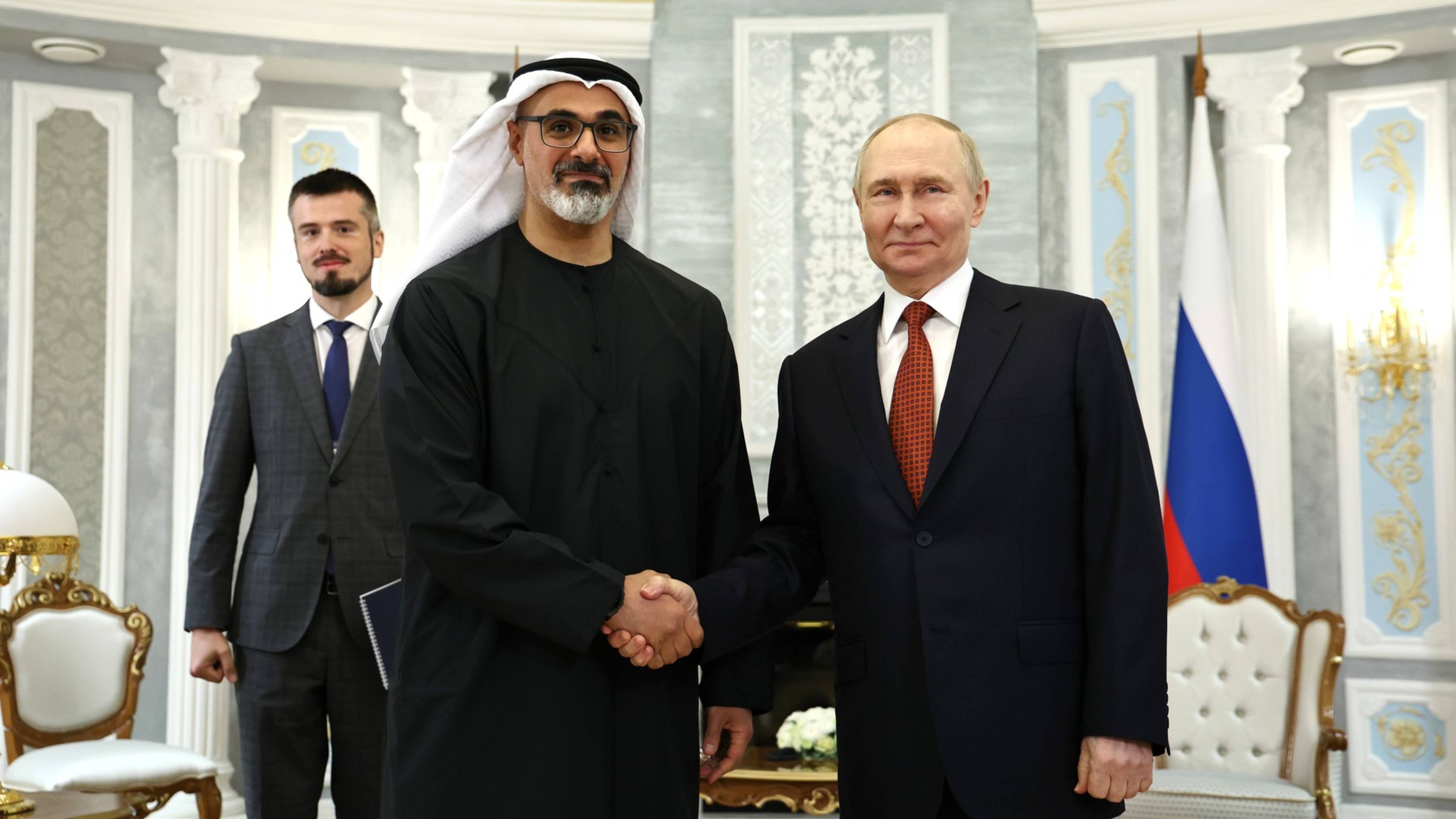 Владимир Путин встреча с Халедом бен Мухаммедом Аль Нахайяном Эмирата Абу-Даби, Минск, 27 июня 2025