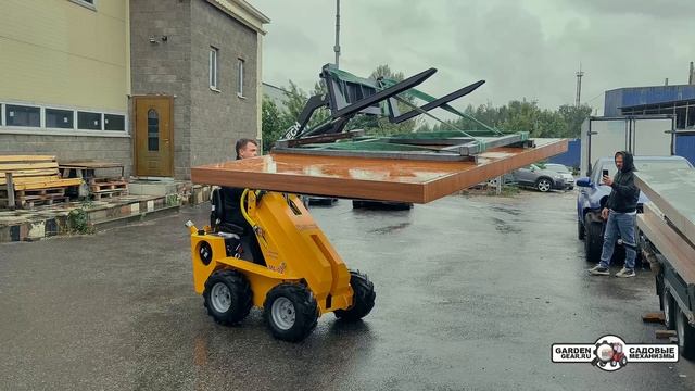 Выездной тест-драйв к клиенту. Демонстрация паллетные вилы Baumech. Работа в стесненных условиях смотреть онлайн