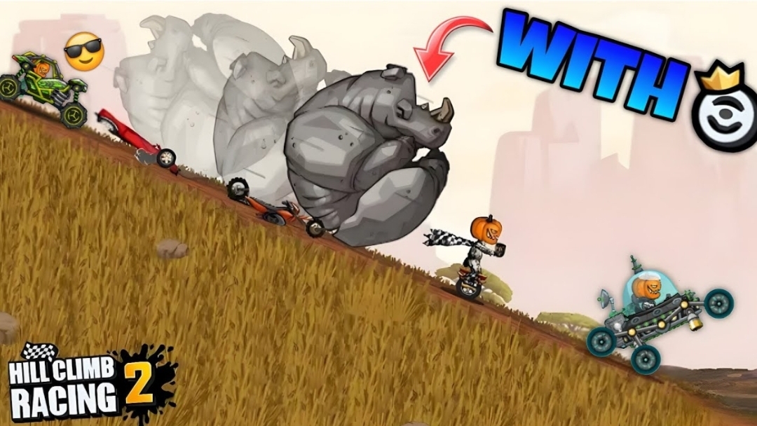 🤯 All Vehicles vs Rhinoceros !! in Hill Climb Racing 2! 🦏🔥