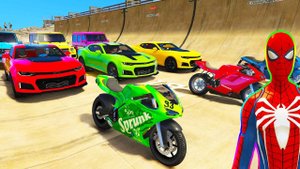 СУПЕР ГОНКИ МОТОЦИКЛЫ ПРОТИВ МАШИН - МУЛЬТИКИ ДЛЯ ДЕТЕЙ - МУЛЬТИКИ ПРО МАШИНКИ