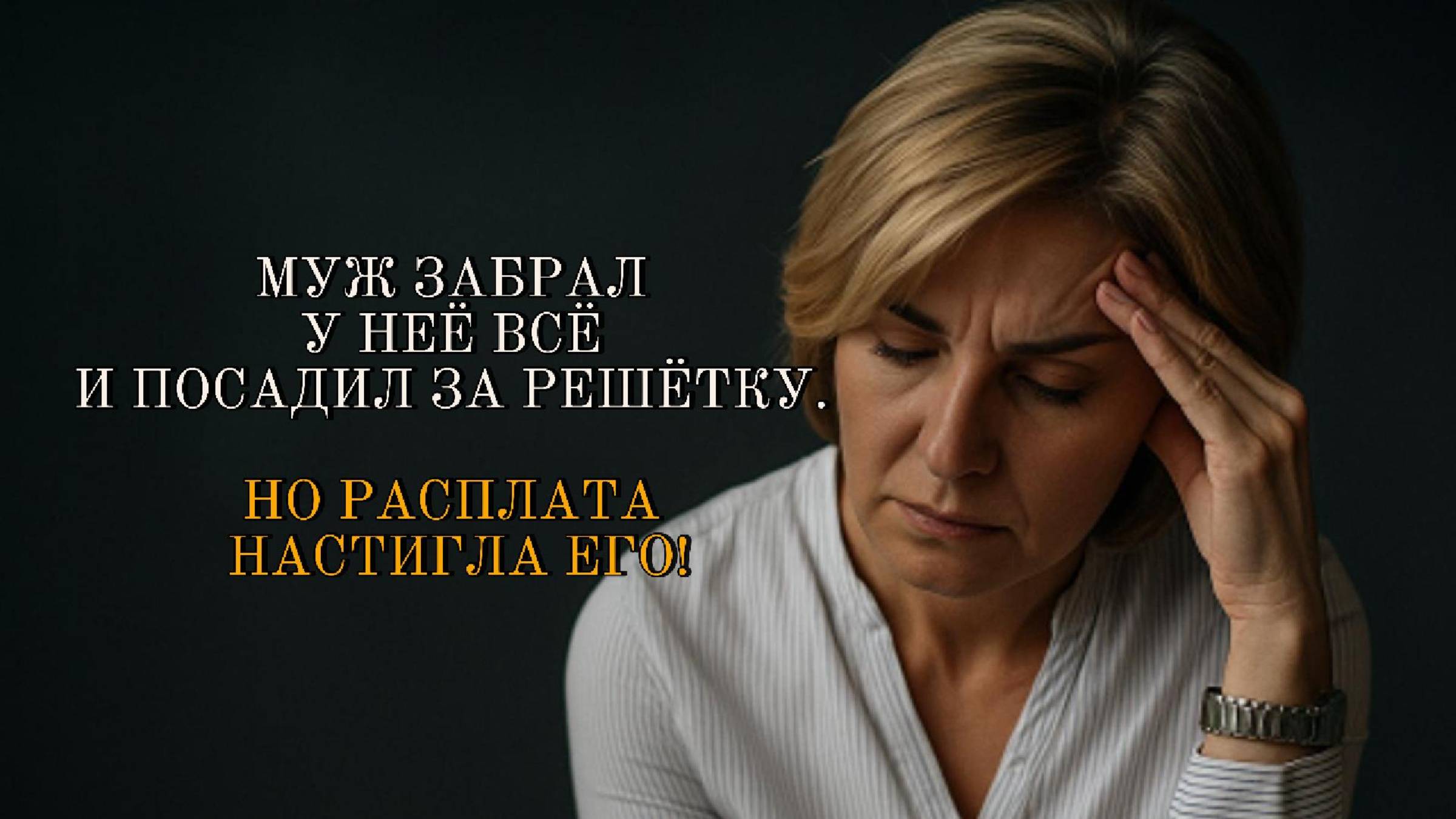ИСТОРИИ ИЗ ЖИЗНИ: МУЖ ЗАБРАЛ У НЕЁ ВСЁ И ПОСАДИЛ ЗА РЕШЁТКУ. НО РАСПЛАТА НАСТИГЛА ЕГО!