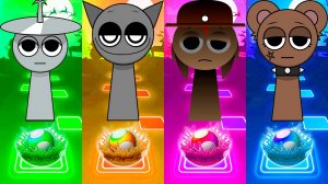 КОМАНДА СЕРЫХ СПРУНКИ VS КОМАНДЫ КОРИЧНЕВЫХ СПРУНКЕ | МУЛЬТФИЛЬМЫ SPRUNKI в Tiles Hop 97 серия