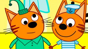 ТРИ КОТА - Путешествие на самолёте - Игровой мультик для детей