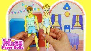 Туториал Как сделать бумажный дом для куклы | Бумажная кукла СХЕМЫ