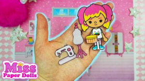 Комната Тока Бока Мелоди MY MELODY  / Бумажная Тока Бока СХЕМЫ / Miss Paper Dolls