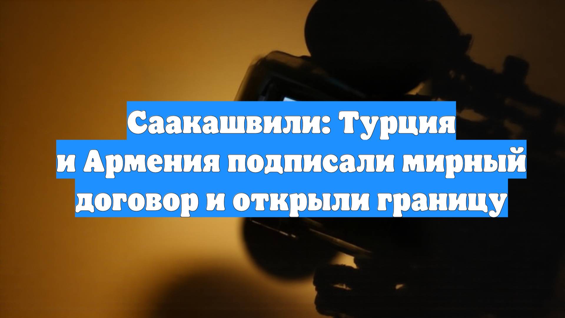 Саакашвили: Турция и Армения подписали мирный договор и открыли границу