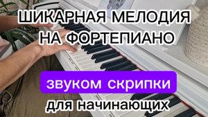 ОЧЕНЬ КРАСИВАЯ МЕЛОДИЯ НА ПИАНИНО. СКРИПКА. КРАСИВАЯ ИГРА.