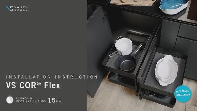 Установка  системы для угловых шкафов VS COR® Flex