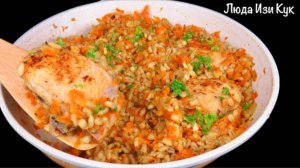 Вкусное горячее ПЕРЛОВКА С КУРИЦЕЙ на сковороде на обед (ужин) просто бюджетно сытно
