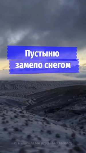 Пустыню замело снегом