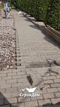 Капитальный ремонт брусчатки #проектирование #ландшафт #строительство #дом #спб #Стройдом #брусчатка