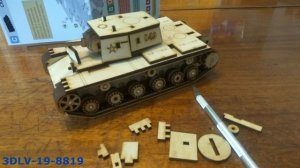 КВ-1 Танк из дерева инструкция по сборке 3DLV-19 8819