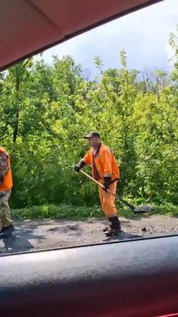 Шикарный ремонт дороги , на минуточку у нас 2 недели дожди идут.