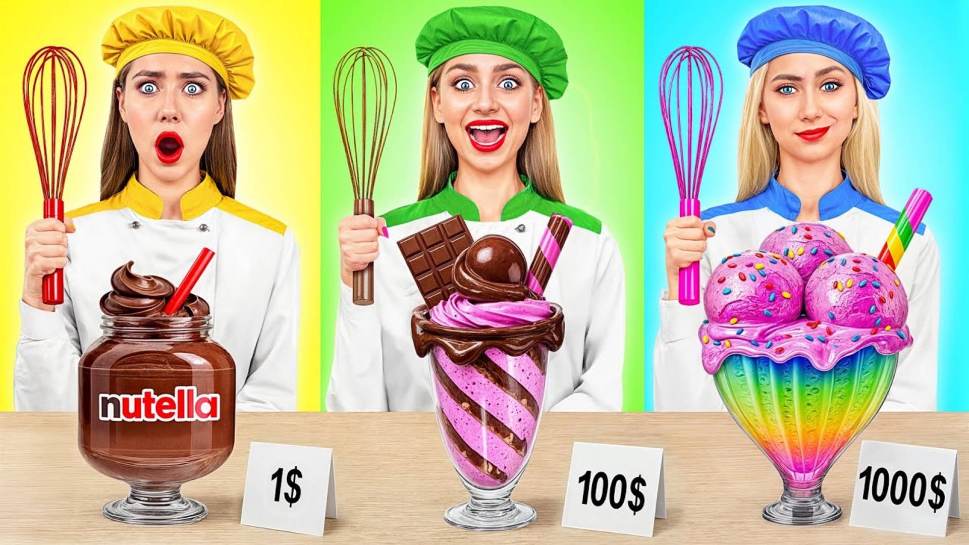 1$ vs 100$ vs 1000$ Кулинарный Челлендж от Multi DO Challenge