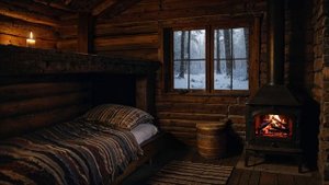 🔥 Теплый камин и снежная метель | Темный экран для релаксации