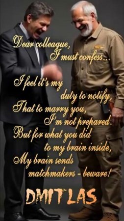 DEAR COLLEAGUE, I MUST CONFESS...