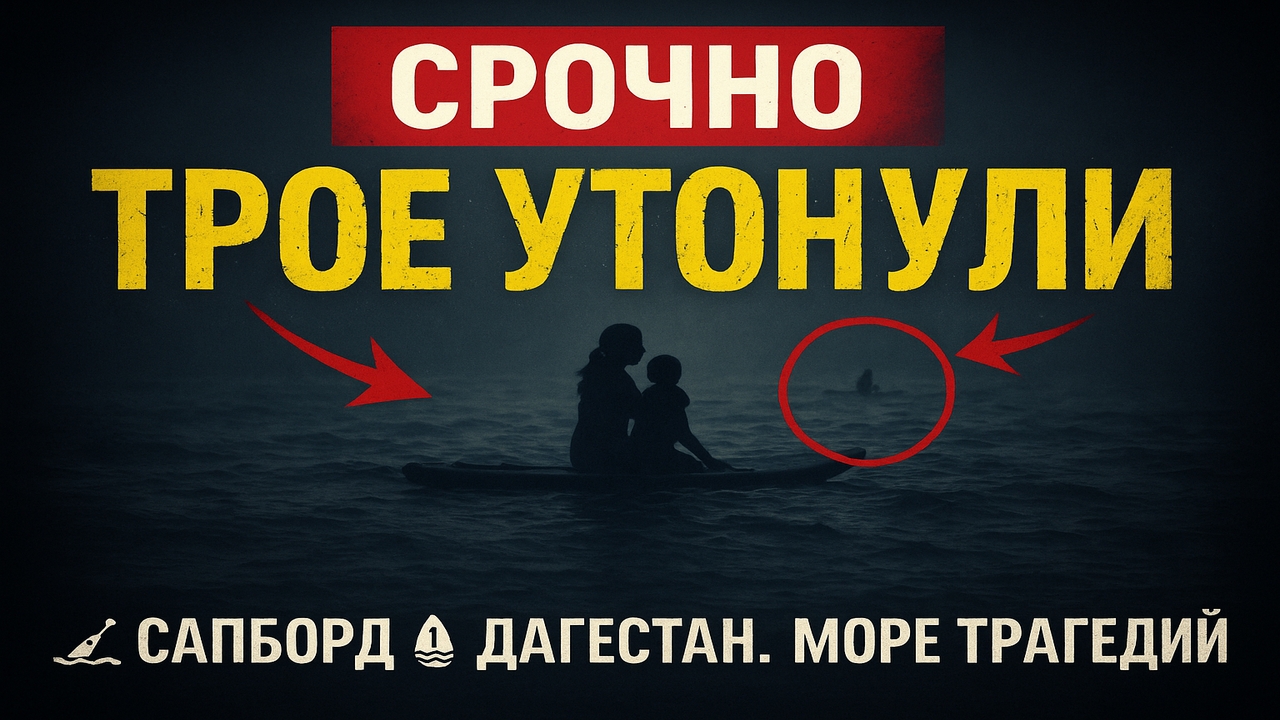 Срочно! Туристка с сыном и мужчиной утонули на сапборде в Дагестане — второй случай за неделю
