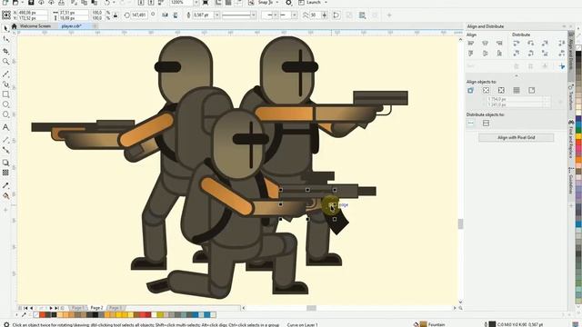 Dead Patrol быстрое рисование в CorelDraw