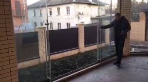 Компания Альфа123 . Раздвижное безрамное остекление в ст. Ленинградская.