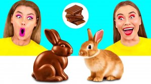 Челлендж. Шоколадная Еда vs Настоящая еда | Кухонные Лайфхаки и Рецепты