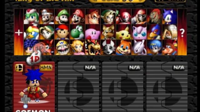 Smash Remix 2.0.0 (N64) Gameplay on Super Smash Bros Hack