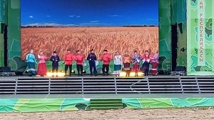 КАЗАЧИЙ АНСАМБЛЬ "ХУТОР РОЖДЕСТВЕНСКИЙ" НА ГЛАВНОЙ СЦЕНЕ СЕЛЬСКОГО САБАНТУЯ
