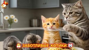 Заботливые котики спешат на помощь (116)