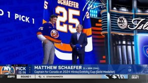 Matthew Schaefer goes #1 overall to Islanders