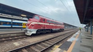 Тепловоз М61.  001 на вокзале Будапешт-Келети