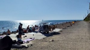Пляж Анапы на высоком берегу, 27 июня 2025г.
