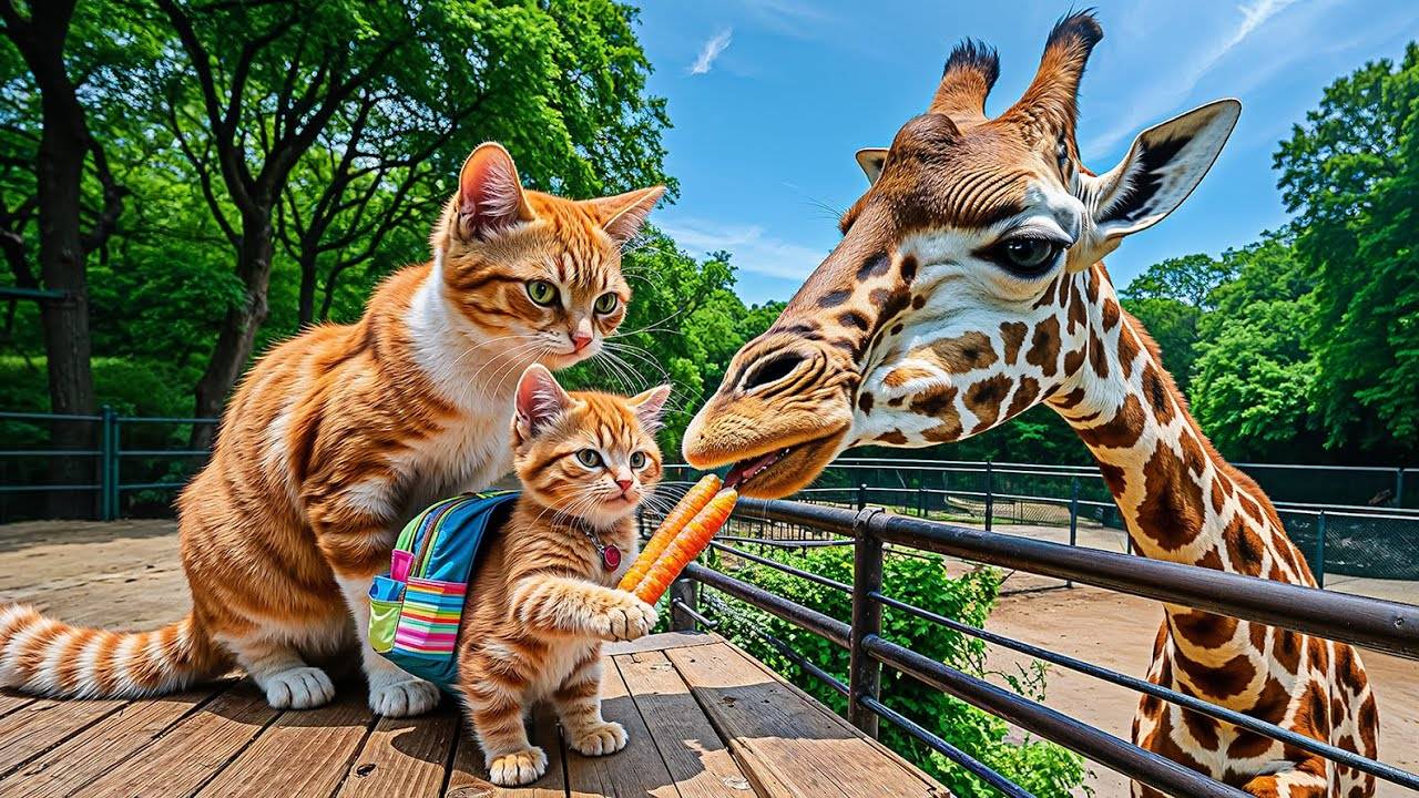 КОШКИ И КОТЯТА  -#7😸 Видео про ЖИВОТНЫХ для ДЕТЕЙ😸Видео с Животными 😸Видео про Котят