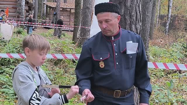 Мастер класса по метанию ножей. Межрегиональный фестиваль казачьих боевых искусств"Казачья сталь".