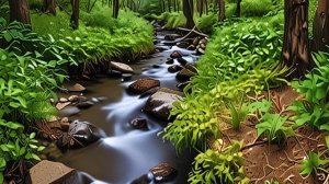 Звук ручья в лесу. Звуки природы