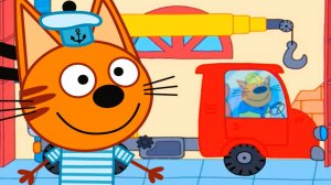 ТРИ КОТА - Стройка дома для котиков - Игровой мультик для детей