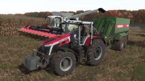 Farming Simulator 25 / Уборка кукурузы Claas Lexion 600, Massey Ferguson 9S