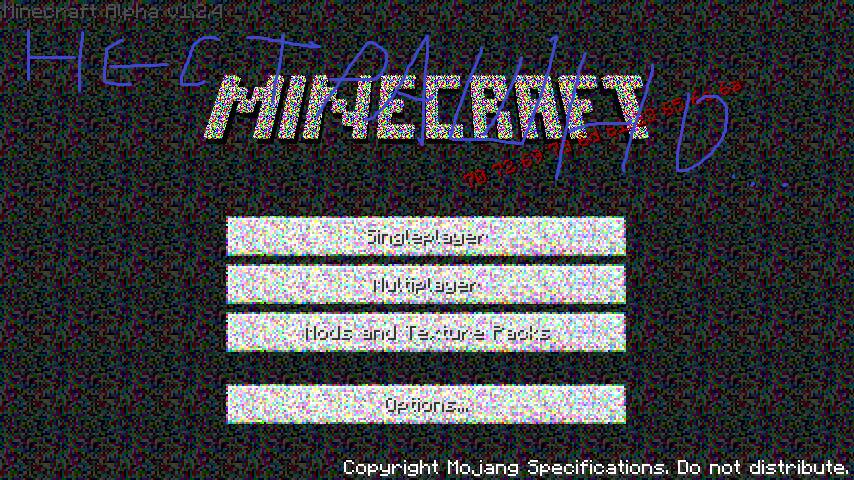 Minecraft Alpha 1.2.4 Glitched Edition