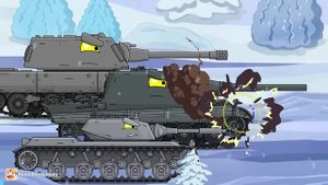 HomeAnimations – Мультики про танки  НЕ СТОИТ ЖДАТЬ ПОЩАДЫ ОТ МОНСТРА ! КВ-44М vs VK-44 !