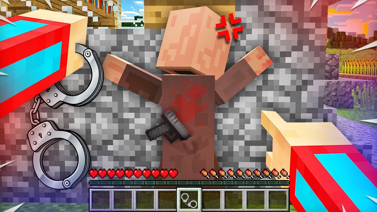 Я ПОЙМАЛ ЖИТЕЛЯ ПРЕСТУПНИКА В ДЕРЕВНЕ В МАЙНКРАФТ | Компот Minecraft
