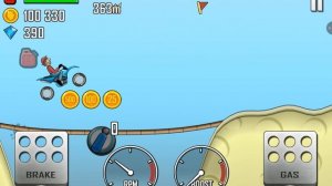 Играю в Hill Climb Racing (часть 10). Еду на крутом кроссовом мотоцикле.